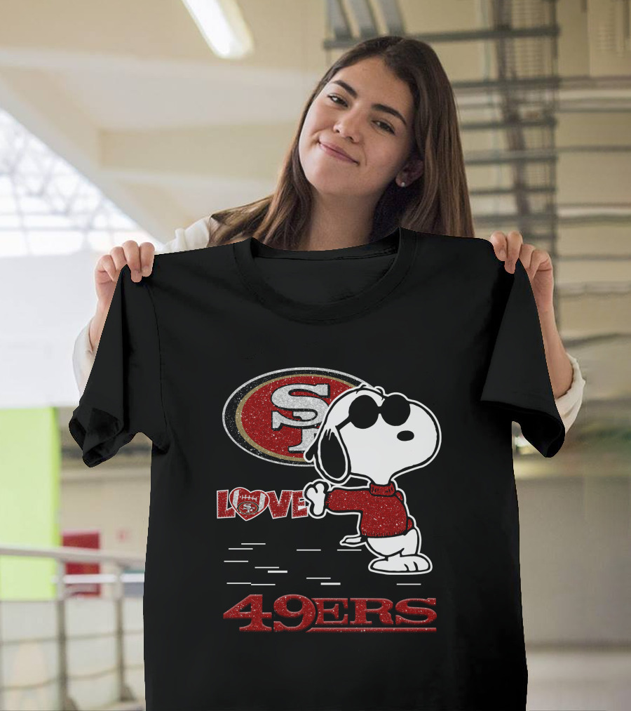 Snoopy Love San Francisco 49ers Fans Nfl Football 131 T-Shirt