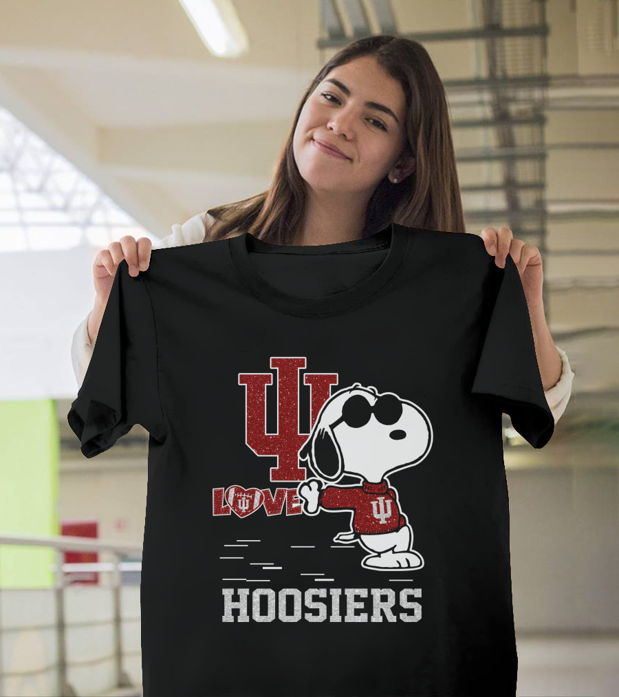 Snoopy IU Love Indiana Hoosiers T-Shirt