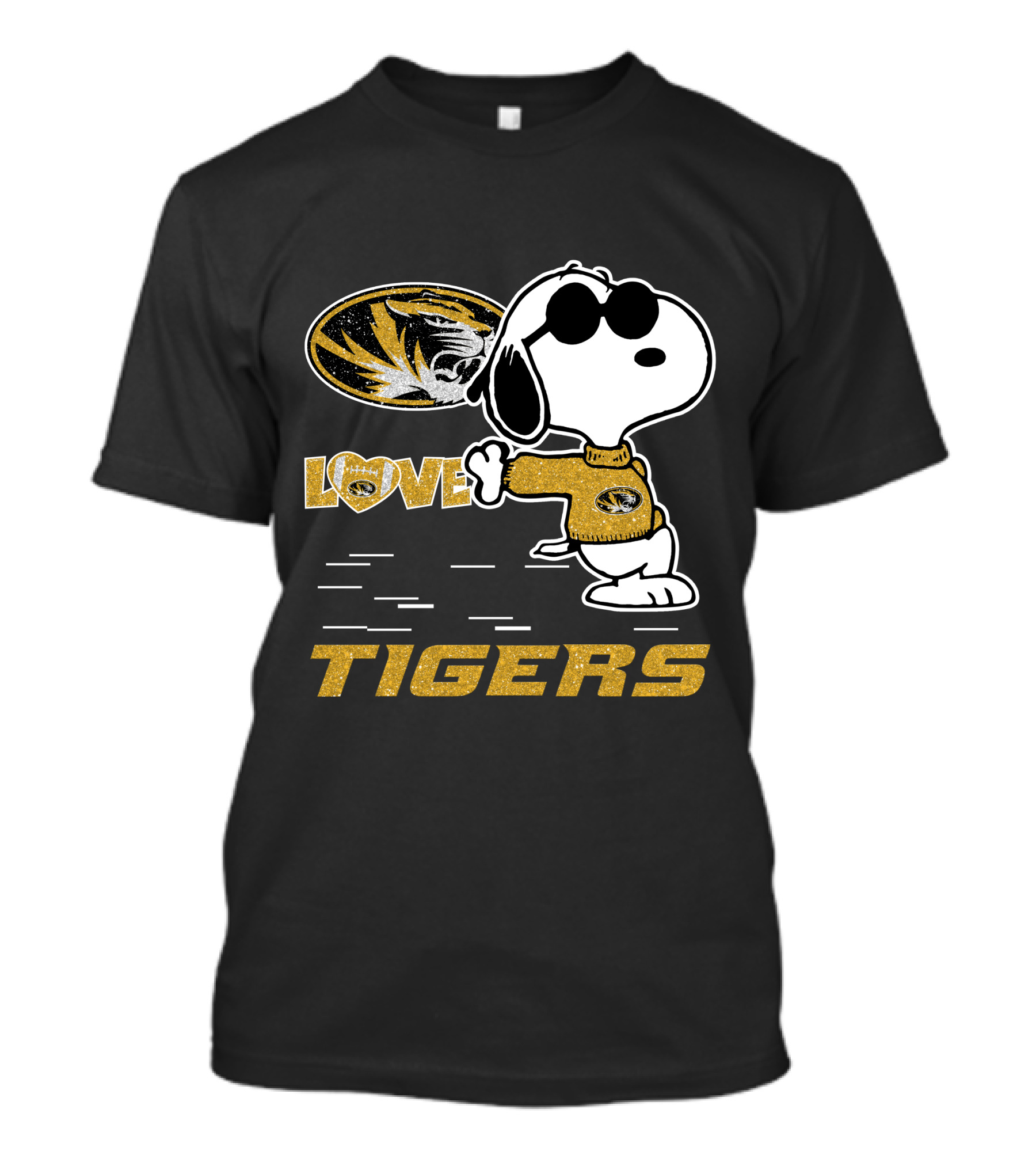 Snoopy Love Missouri Tigers Mizzou T-Shirt