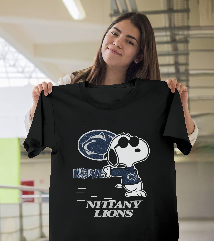 Snoopy Love Nittany Lions Penn State Football Peanuts T-Shirt