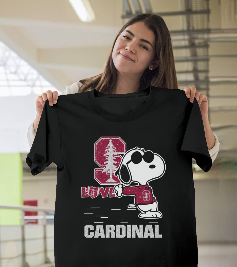 Snoopy Stanford Cardinal Love T-Shirt
