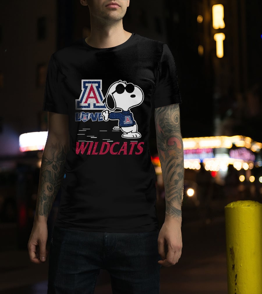 Snoopy Love Arizona Wildcats T-Shirt