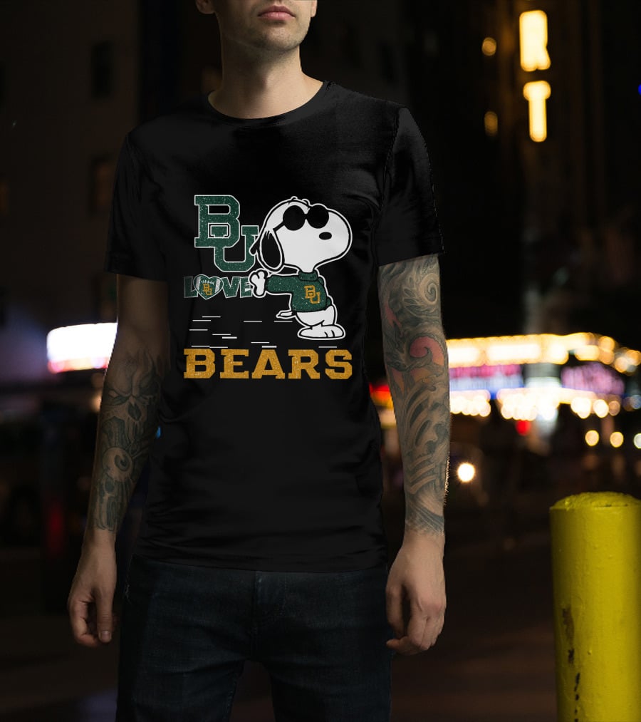 BU Love Snoopy Baylor Bears T-Shirt
