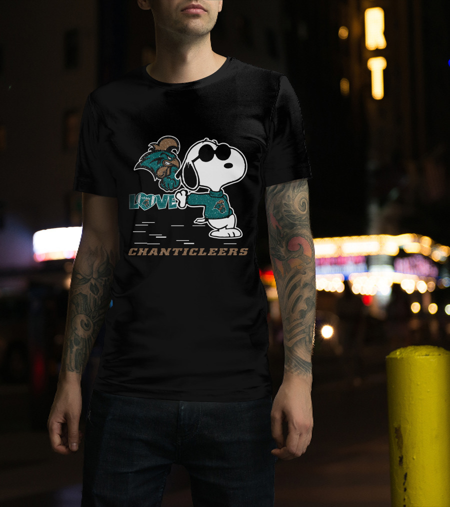 Snoopy Love Coastal Carolina Chanticleers T-Shirt