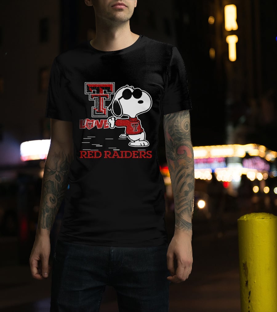 Snoopy Love Texas Tech Red Raiders TT T-Shirt