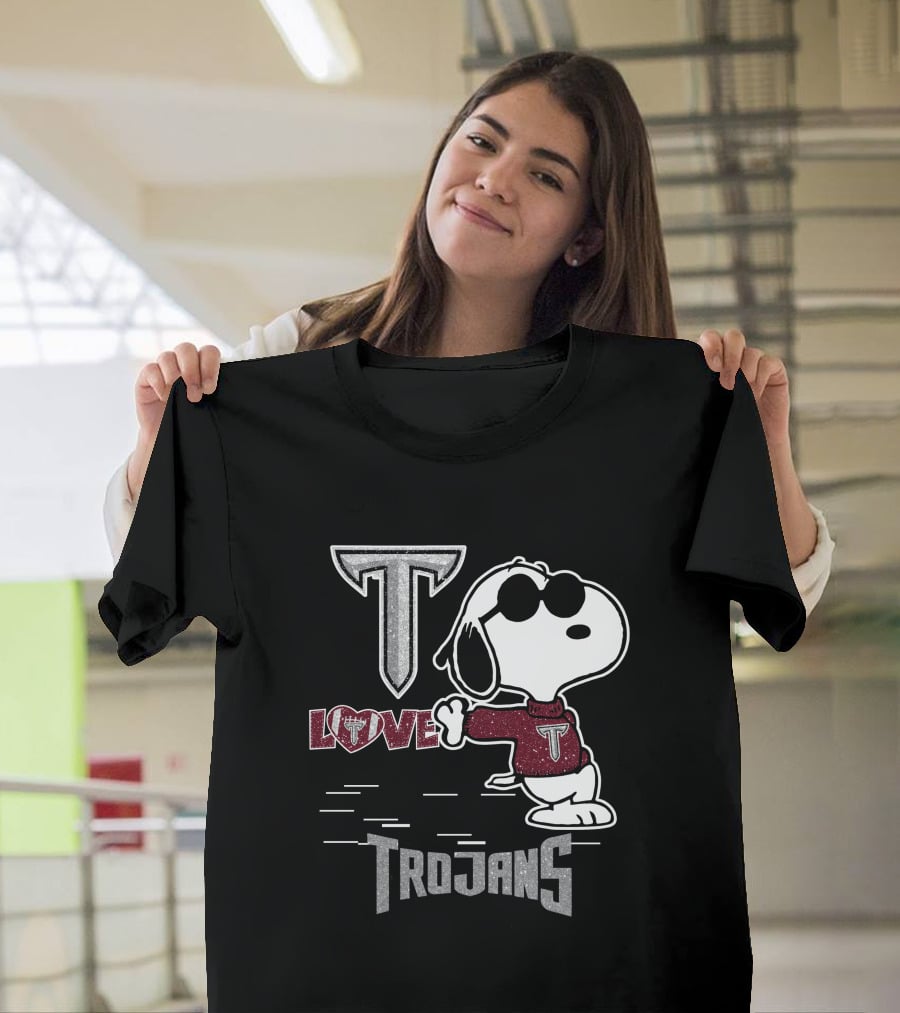 Snoopy Love T Troy Trojans T-Shirt