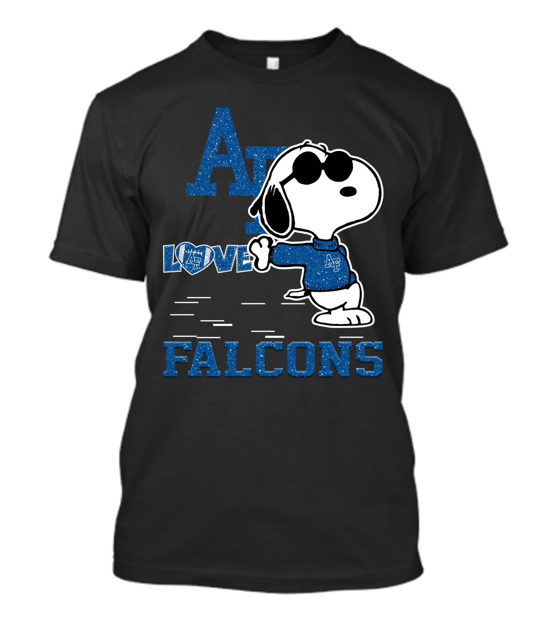Snoopy Love Air Force Falcons AF Peanuts T-Shirt