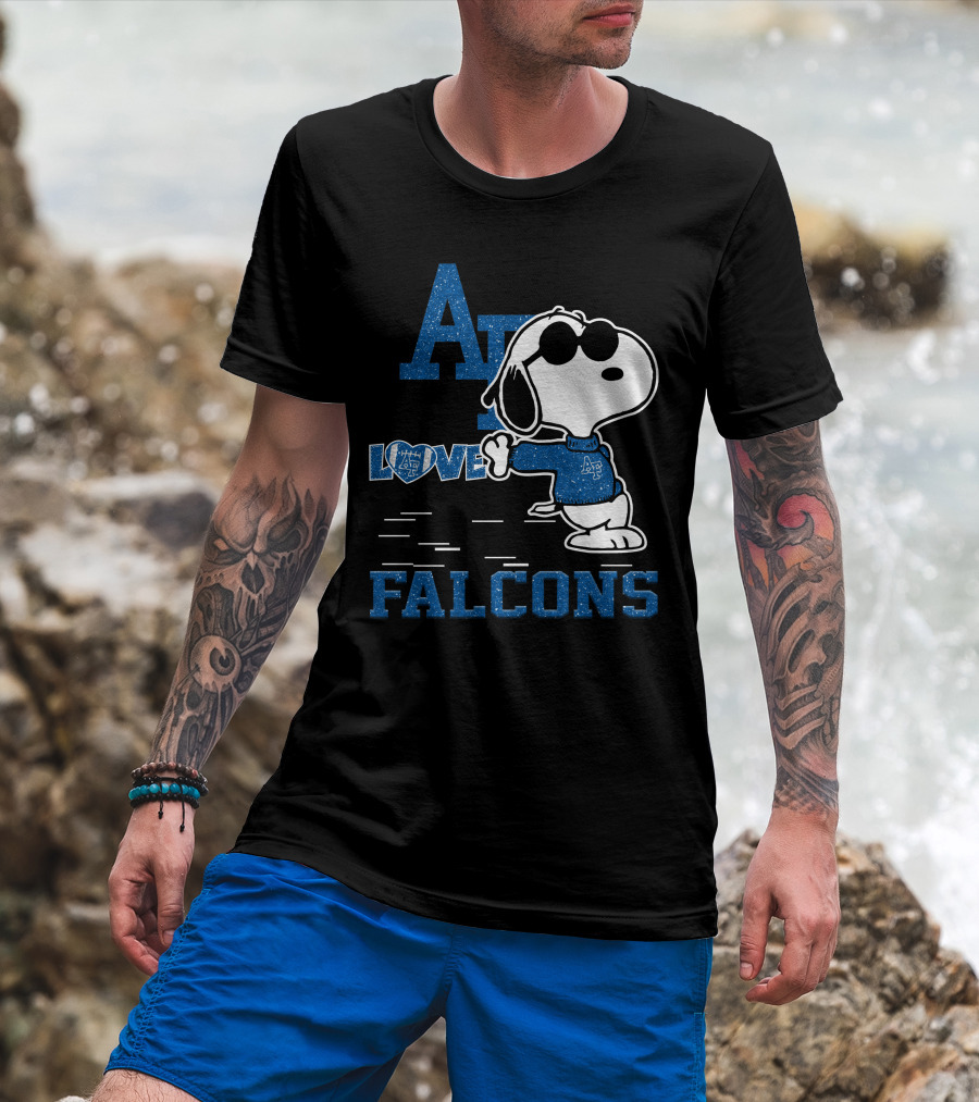 Snoopy Love Air Force Falcons AF Peanuts T-Shirt