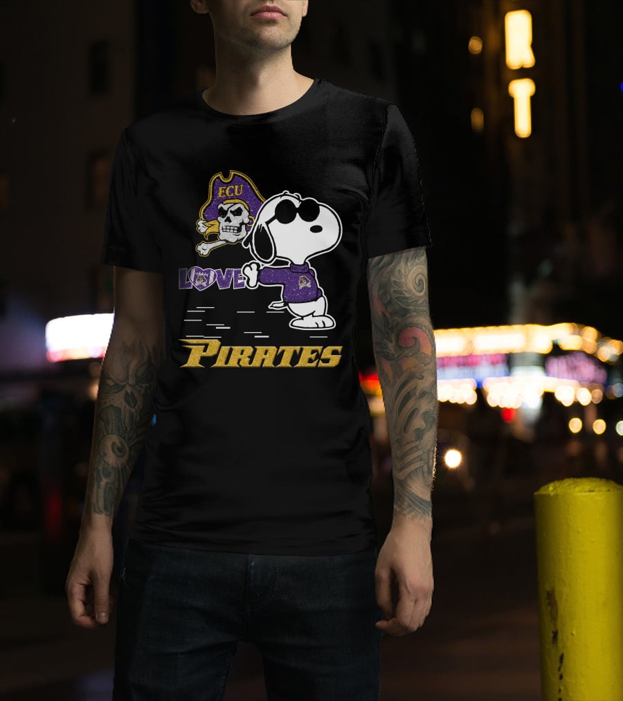 Snoopy ECU Love Pirates T-Shirt