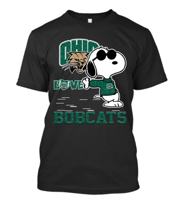 Snoopy Ohio Bobcats Love With Bobcat T-Shirt