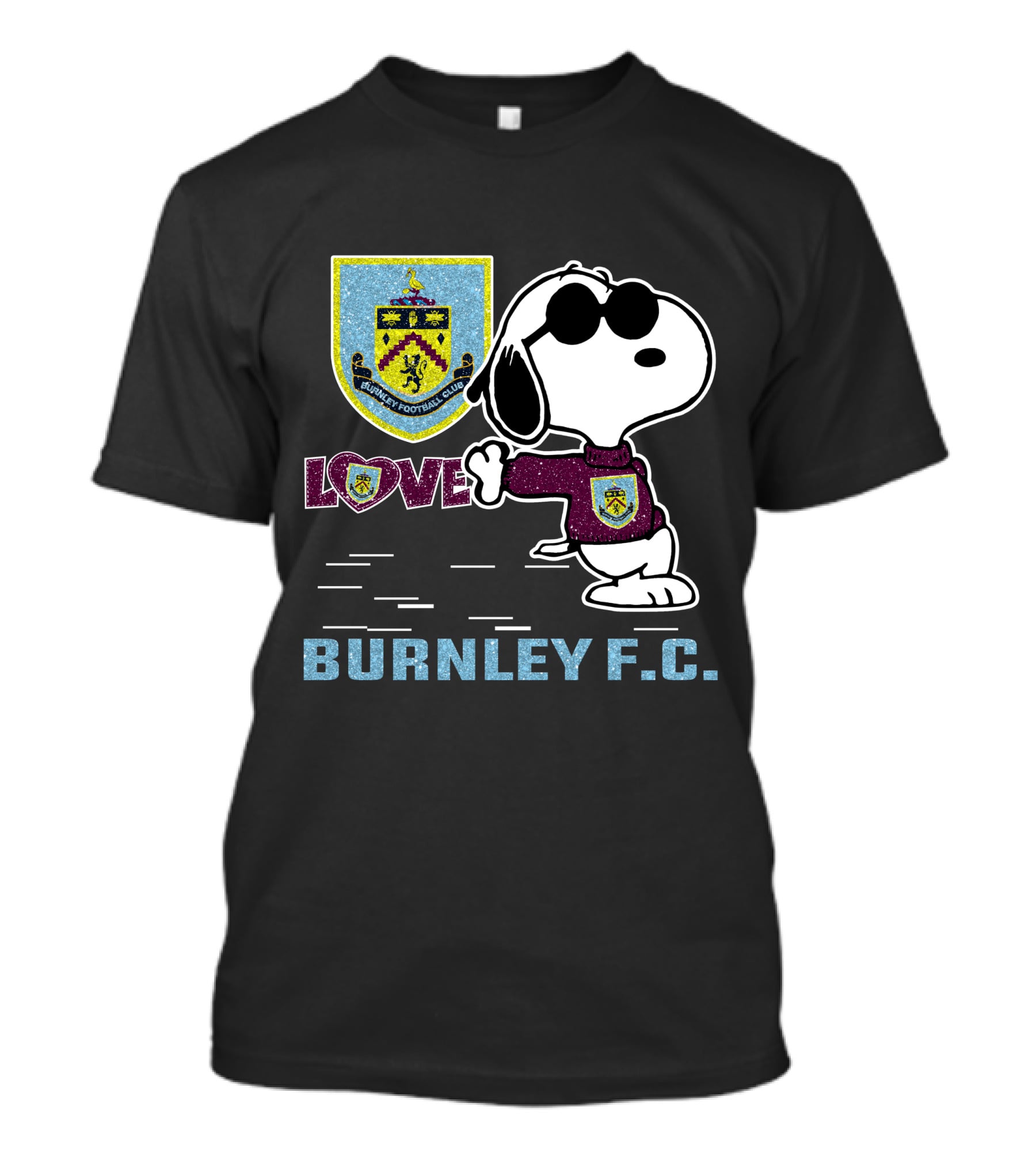 Snoopy Love Burnley F.c. T-Shirt
