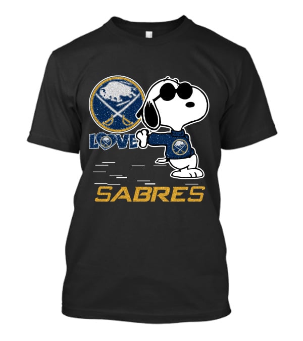 Snoopy Love Buffalo Sabres Hockey T-Shirt