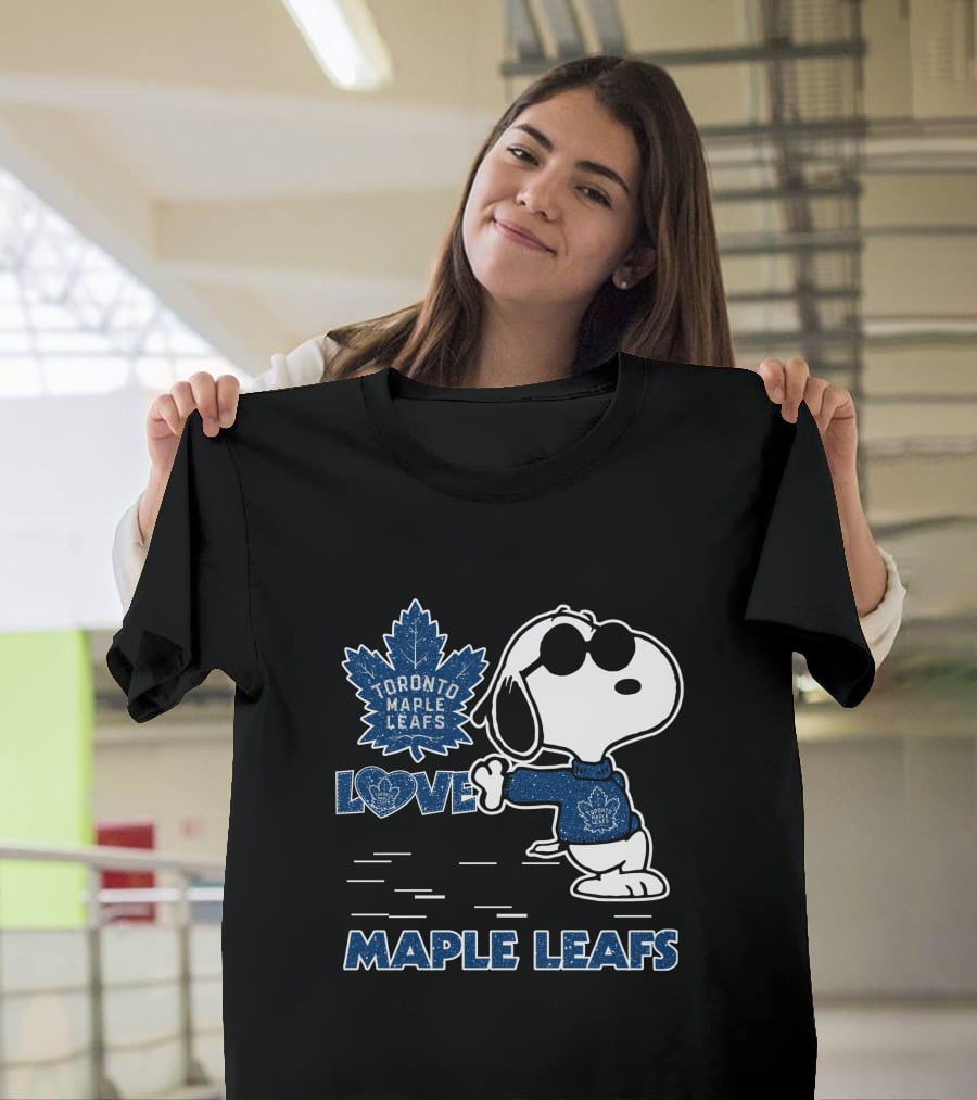 Snoopy Love Toronto Maple Leafs Hockey Enthusiast T-Shirt