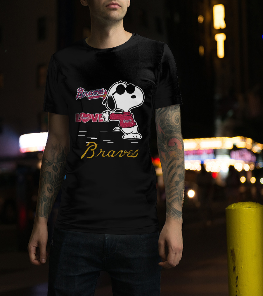 Snoopy Braves Love Atlanta Braves T-Shirt