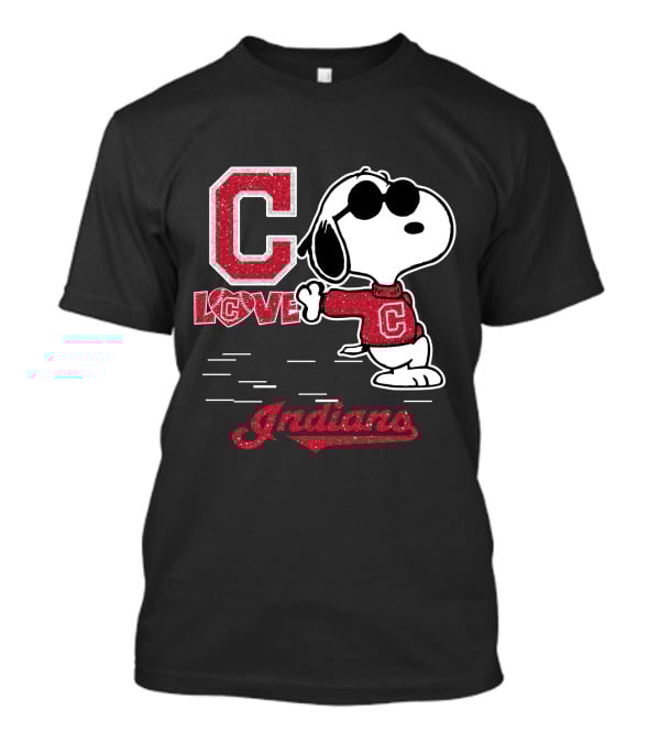 Snoopy C Love Cleveland Indians T-Shirt