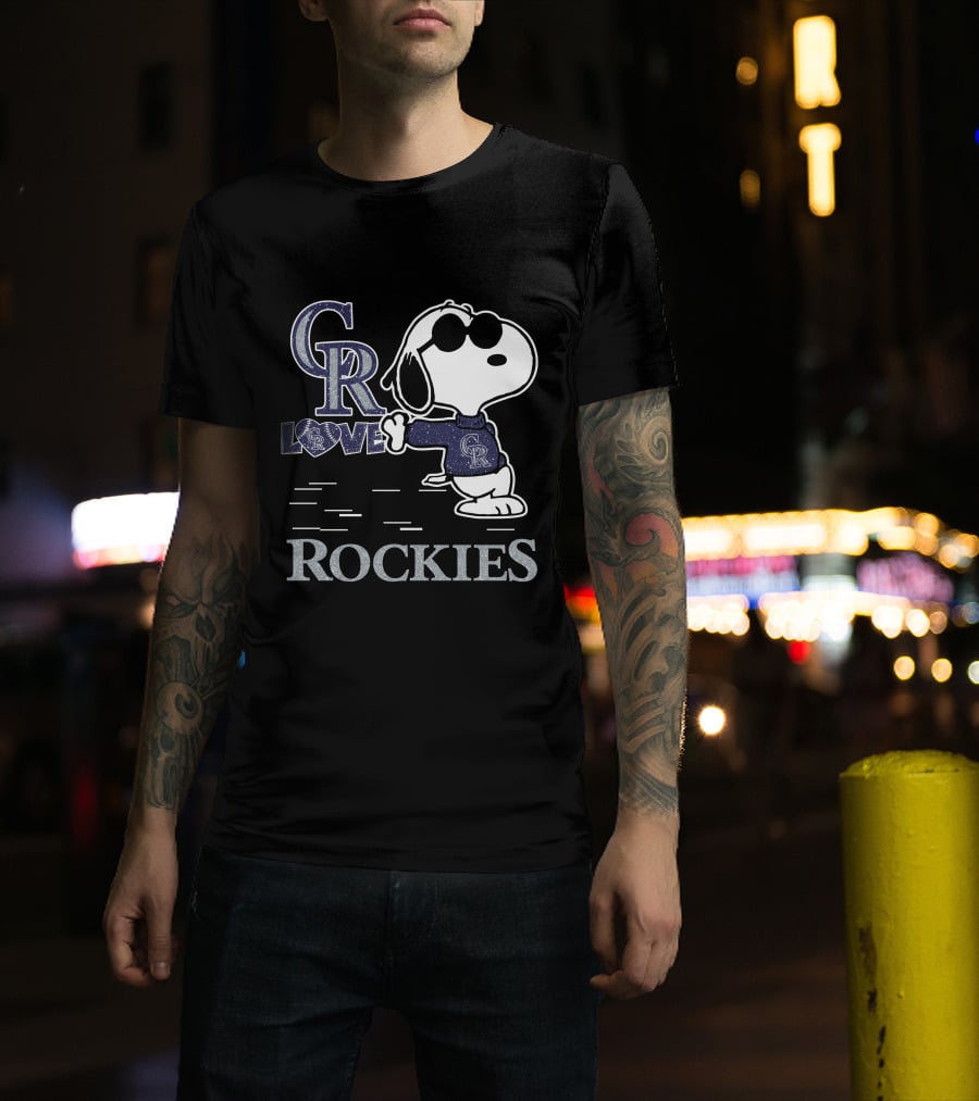 Snoopy Colorado Rockies Love T-Shirt