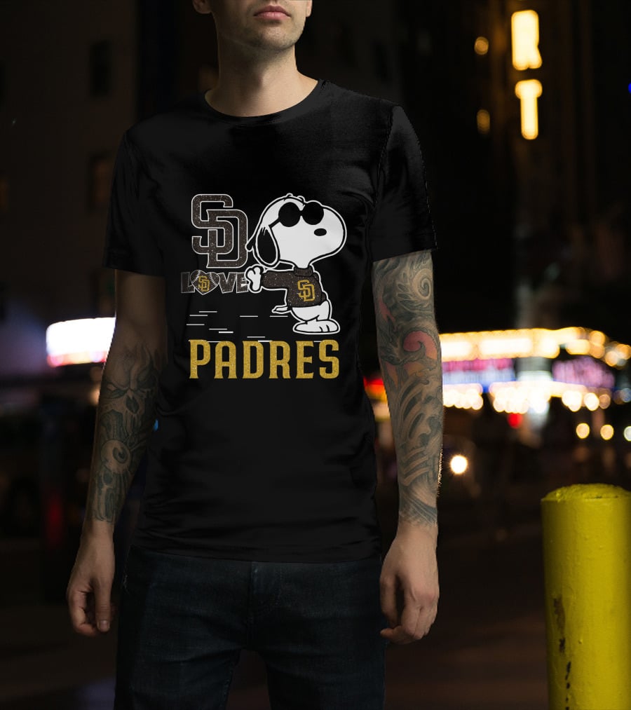 Snoopy Padres Love San Diego Padres T-Shirt