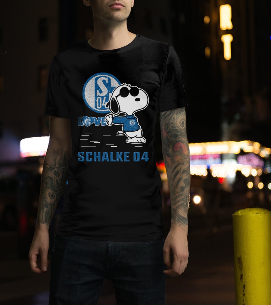 Snoopy Love Schalke 04 S04 Fan Collection T-Shirt