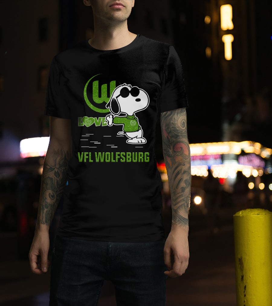 Snoopy Love VfL Wolfsburg Football Passion T-Shirt