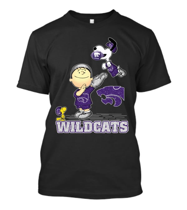 Snoopy Wildcats Kansas State Peanuts Sports T-Shirt