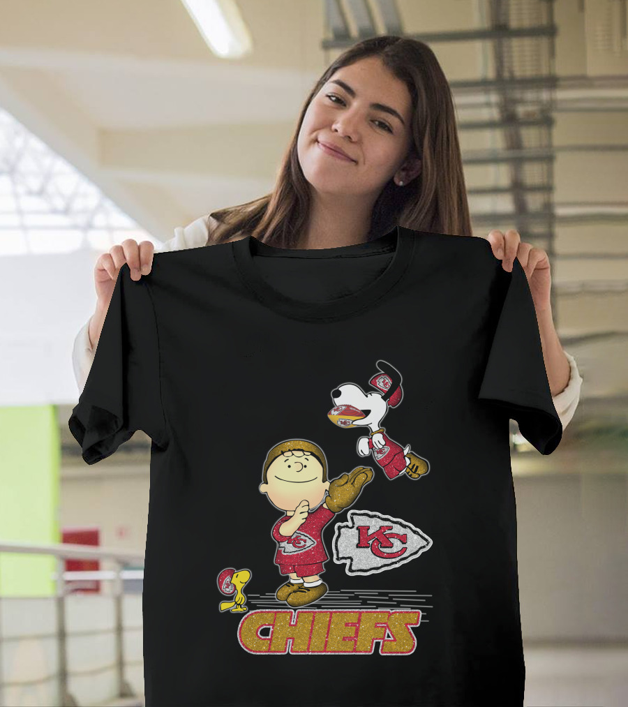 Snoopy And Friends Celebrate Kansas City Chiefs Football T-Shirt