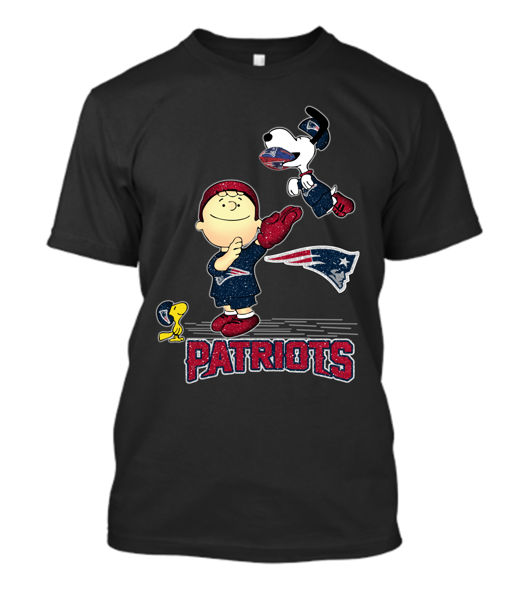 Snoopy Patriots Football New England Peanuts Characters T-Shirt