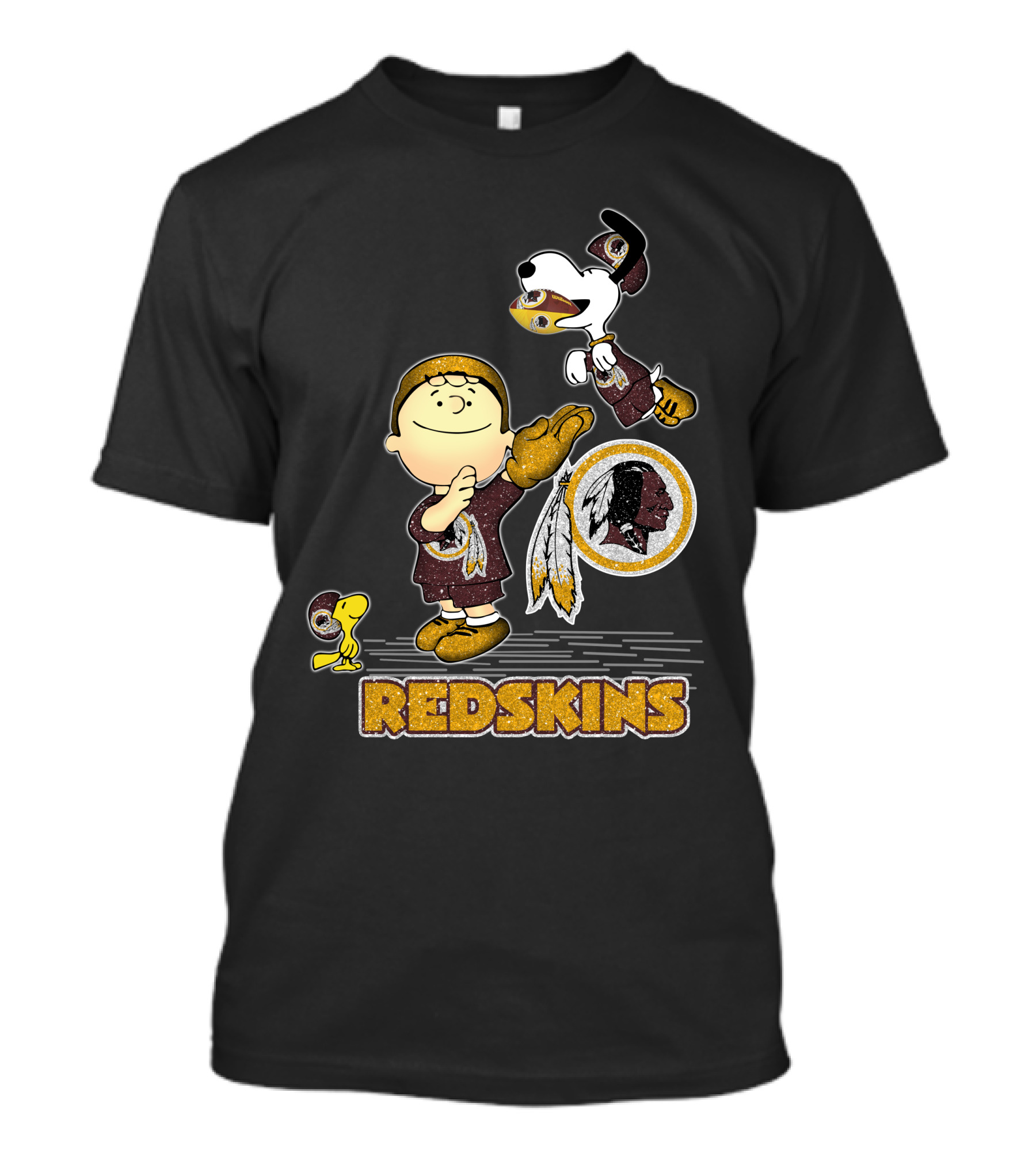 Snoopy Love Washington Redskins Peanuts Woodstock Charlie Brown T-Shirt
