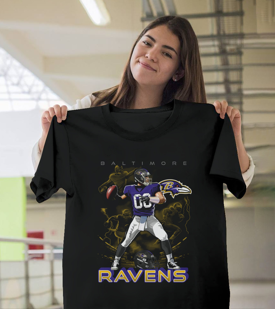 Baltimore Ravens Quarterback Football Ravens T-Shirt