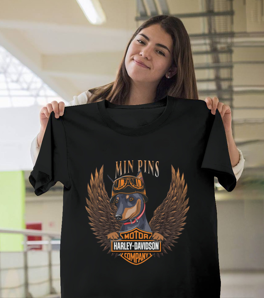Min Pins Harley Davidson Motor Company T-Shirt