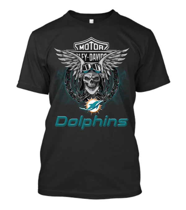 Motor Harley Davidson Miami Dolphins Nfl Football Fans T-Shirt
