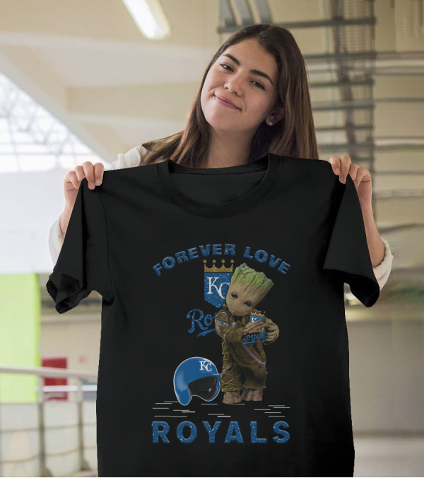 Forever Love Royals KC Baseball Groot Fan Enthusiast T-Shirt