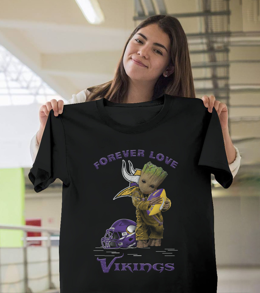 Forever Love Vikings Groot Football Fan T-Shirt