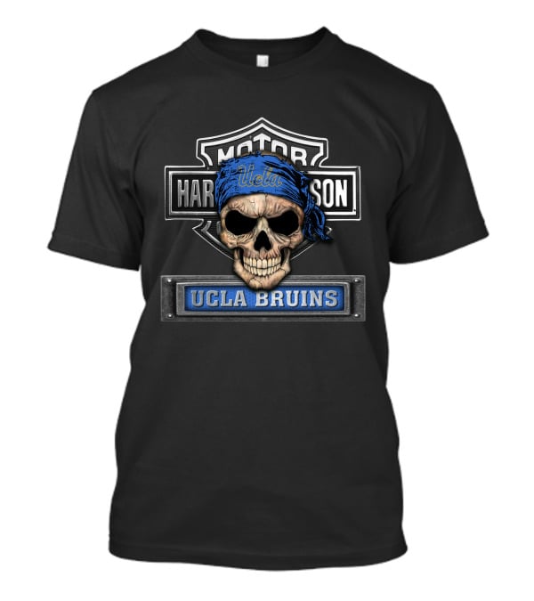 Motor Harley Davidson Ucla Bruins Skull Bandana T-Shirt