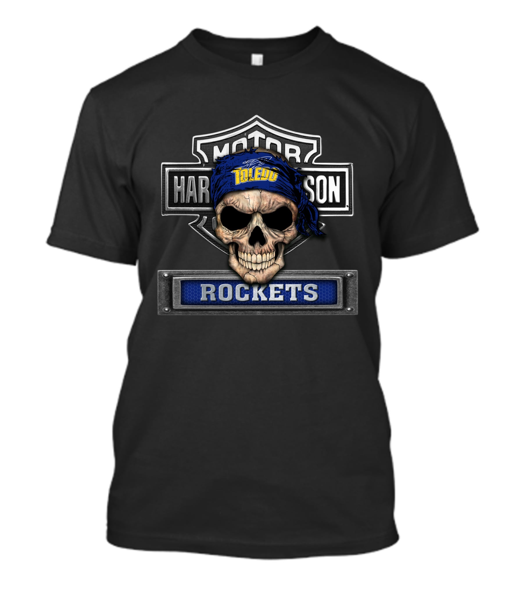 Harley Davidson Skull Bandana Toledo Rockets T-Shirt