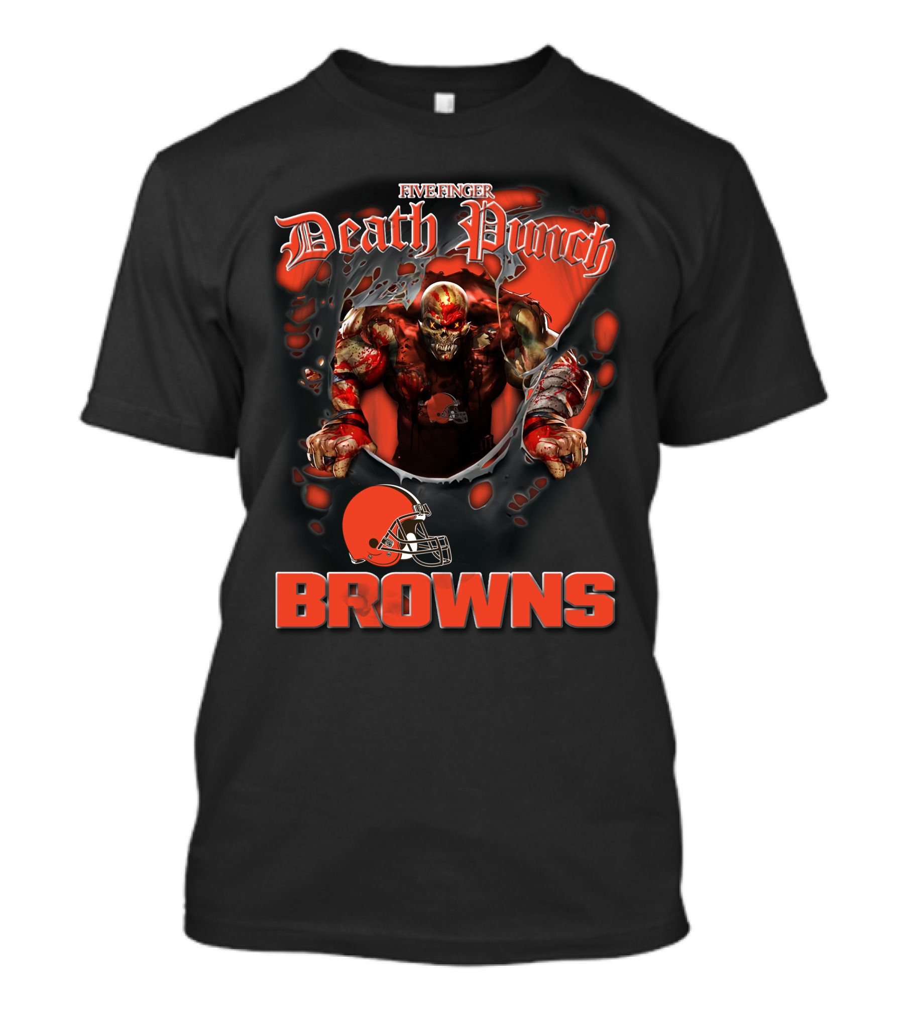 Five Finger Death Punch Cleveland Browns Nfl Football Fans T-Shirt