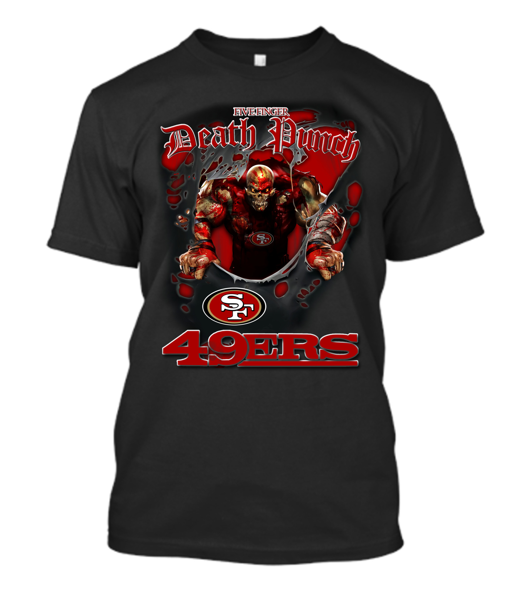 Five Finger Death Punch San Francisco 49ers Sf Nfl Football Fans T-Shirt