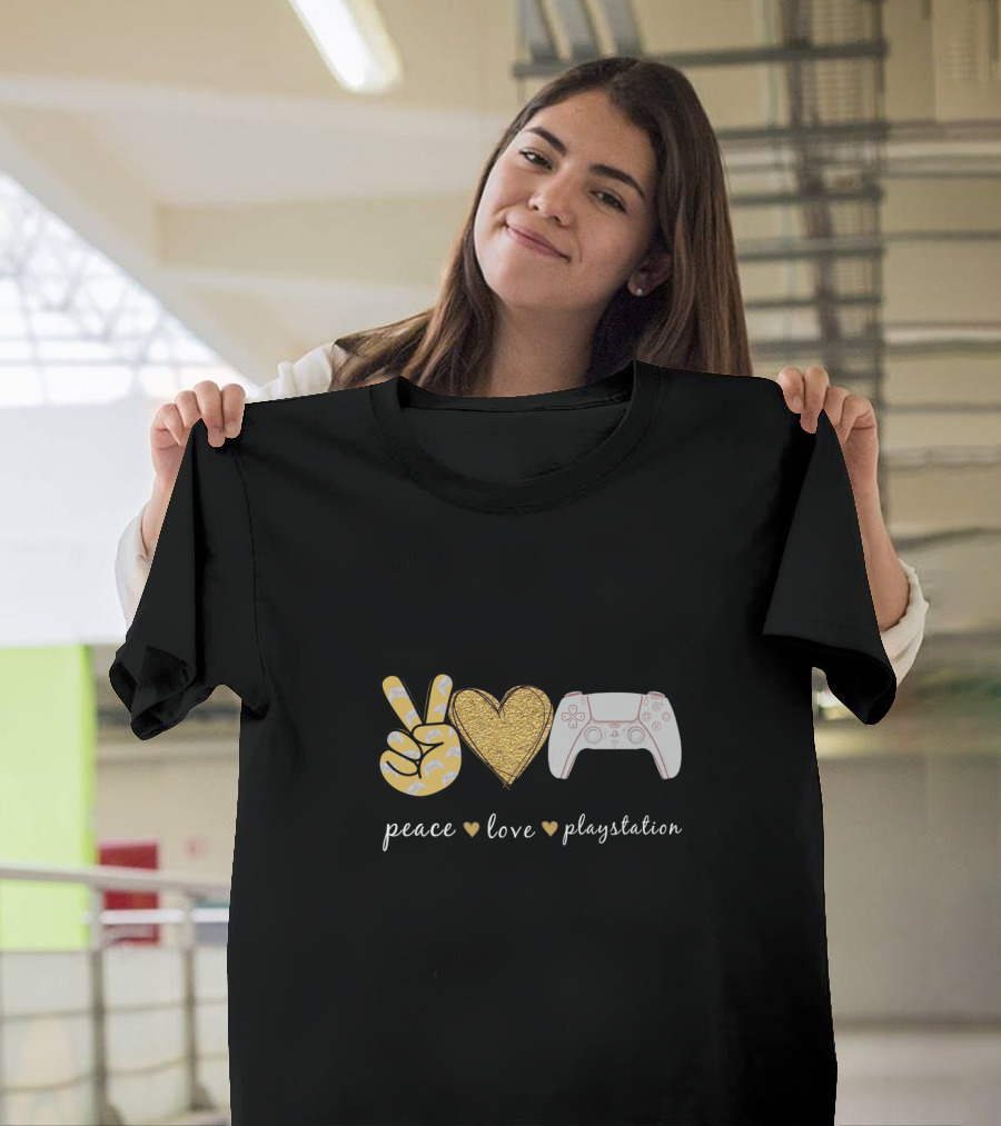 Peace Love Playstation Controller T-Shirt