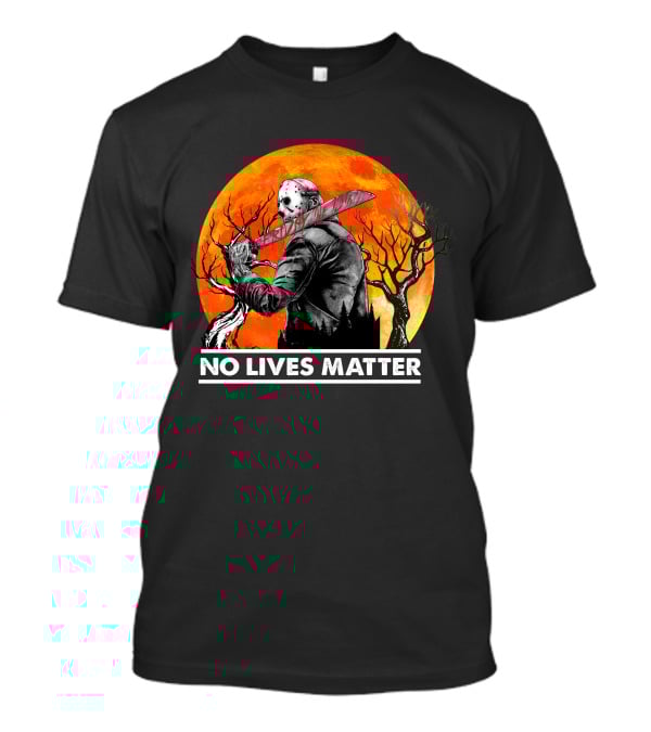 Jason Voorhees Horror No Lives Matter Halloween Moon Baseball Bat T-Shirt