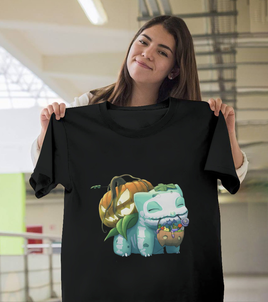 Halloween Pumpkin Bulbasaur Trick-or-Treat T-Shirt