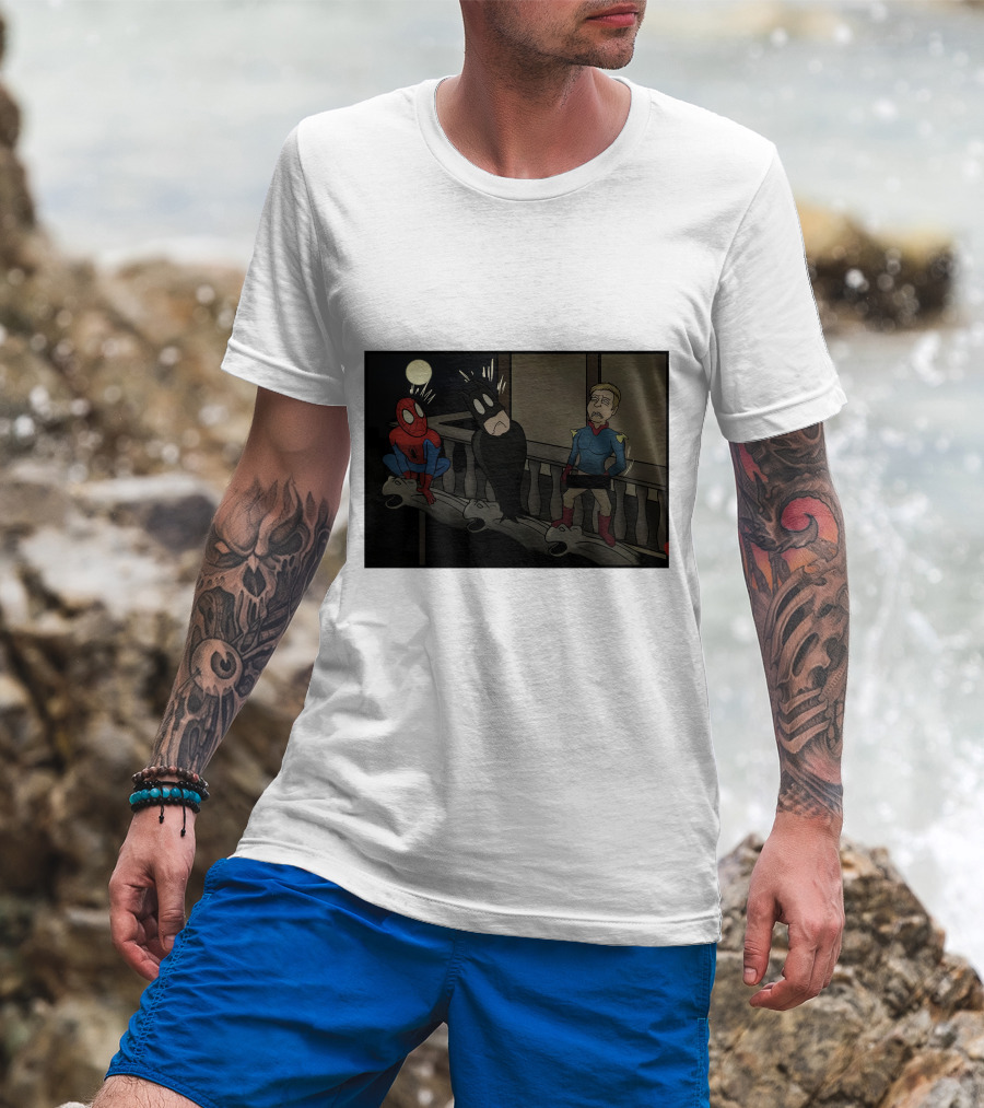 I Can Do What Ever I Want Superheroes On Balcony At Night T-Shirt