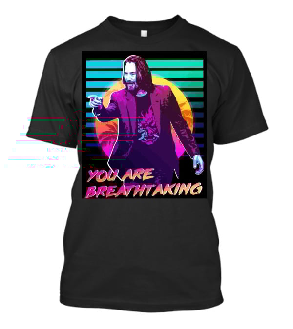 You Are Breathtaking Retro Neon Sunset Palm Trees T-Shirt