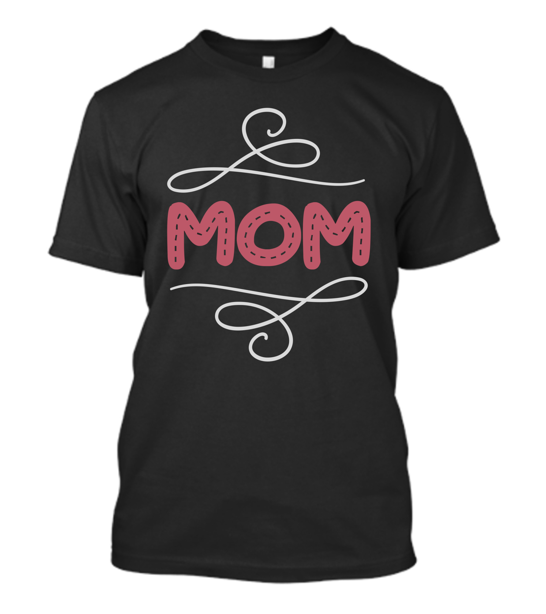 MOM With Decorative Swirls T-Shirt