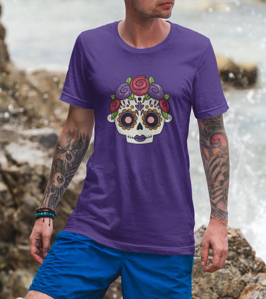 My Style My Hair Sugar Skull Rose Flower T-Shirt