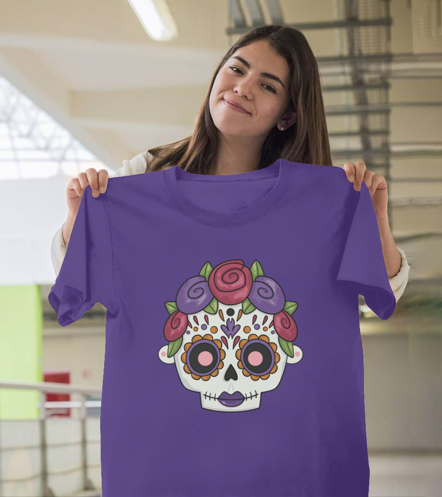 My Style My Hair Sugar Skull Rose Flower T-Shirt