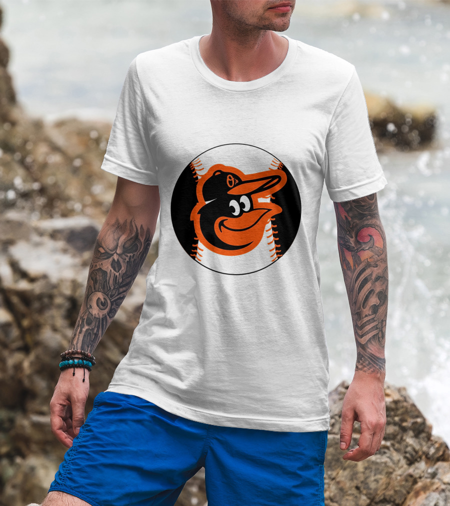 Orioles Baseball Logo Hot Dog Race Fun T-Shirt