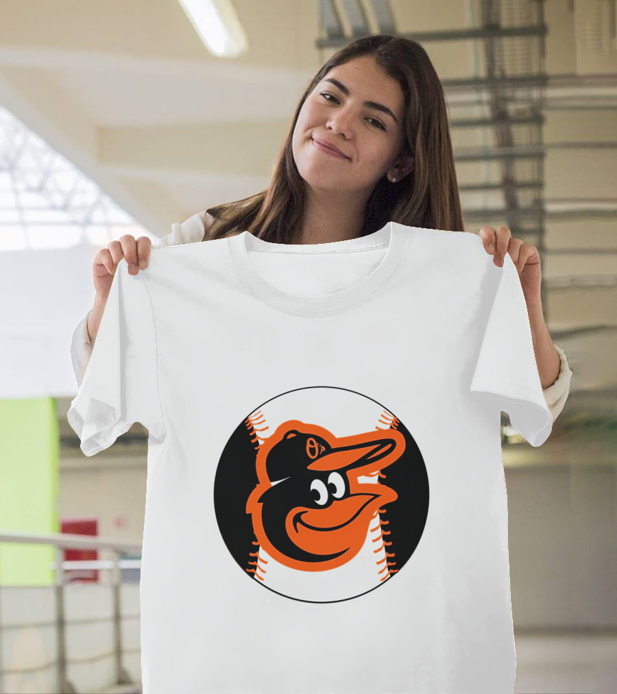 Orioles Baseball Logo Hot Dog Race Fun T-Shirt