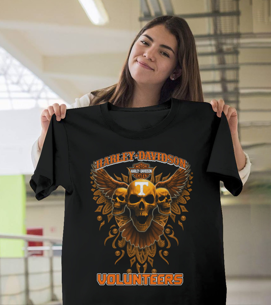 Harley Davidson Motor Cycles Volunteers Tennessee T-Shirt