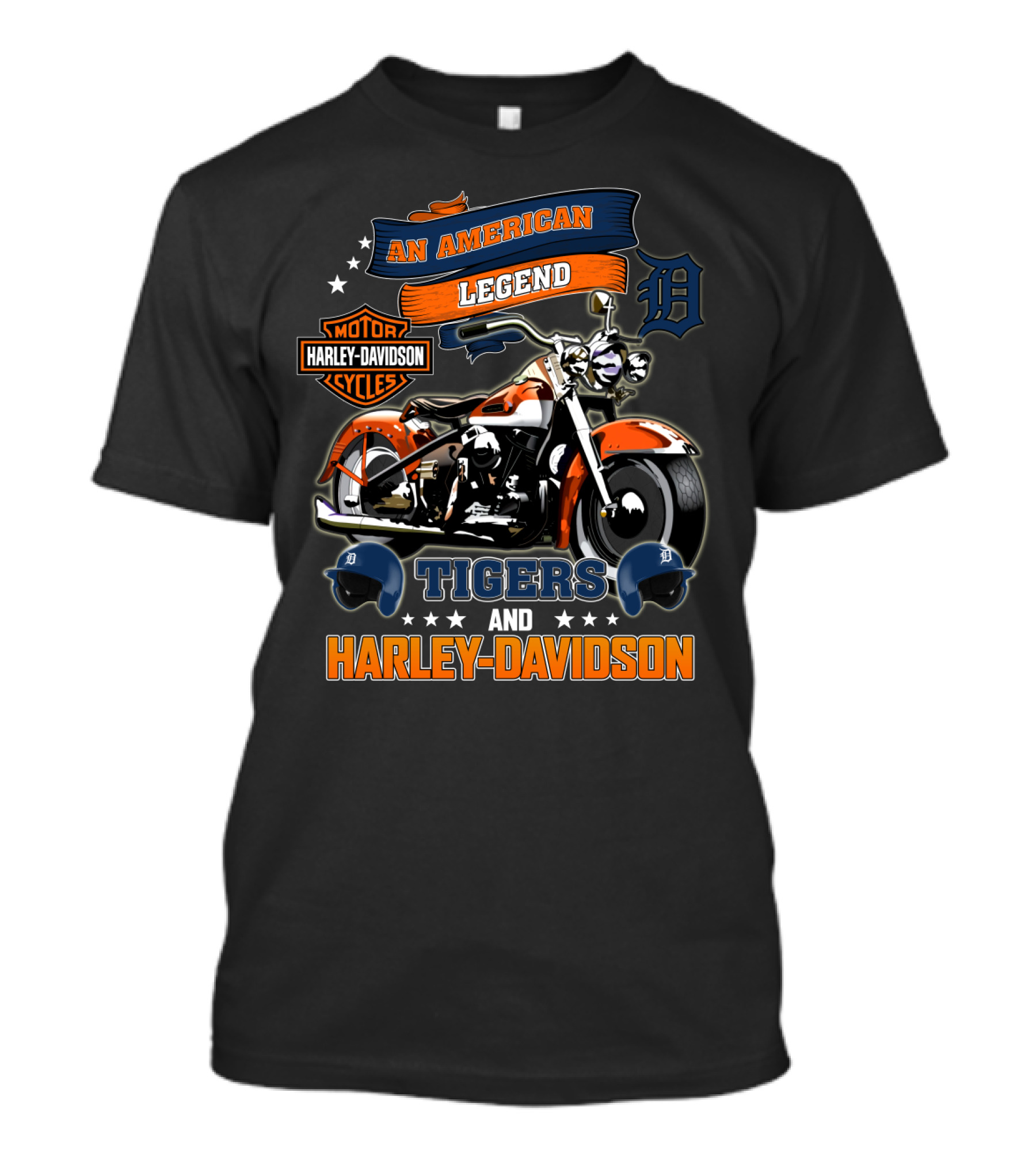 Detroit Tigers Harley Davidson An American Legend T-Shirt