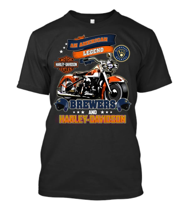 Harley Davidson Milwaukee Brewers An American Legend T-Shirt