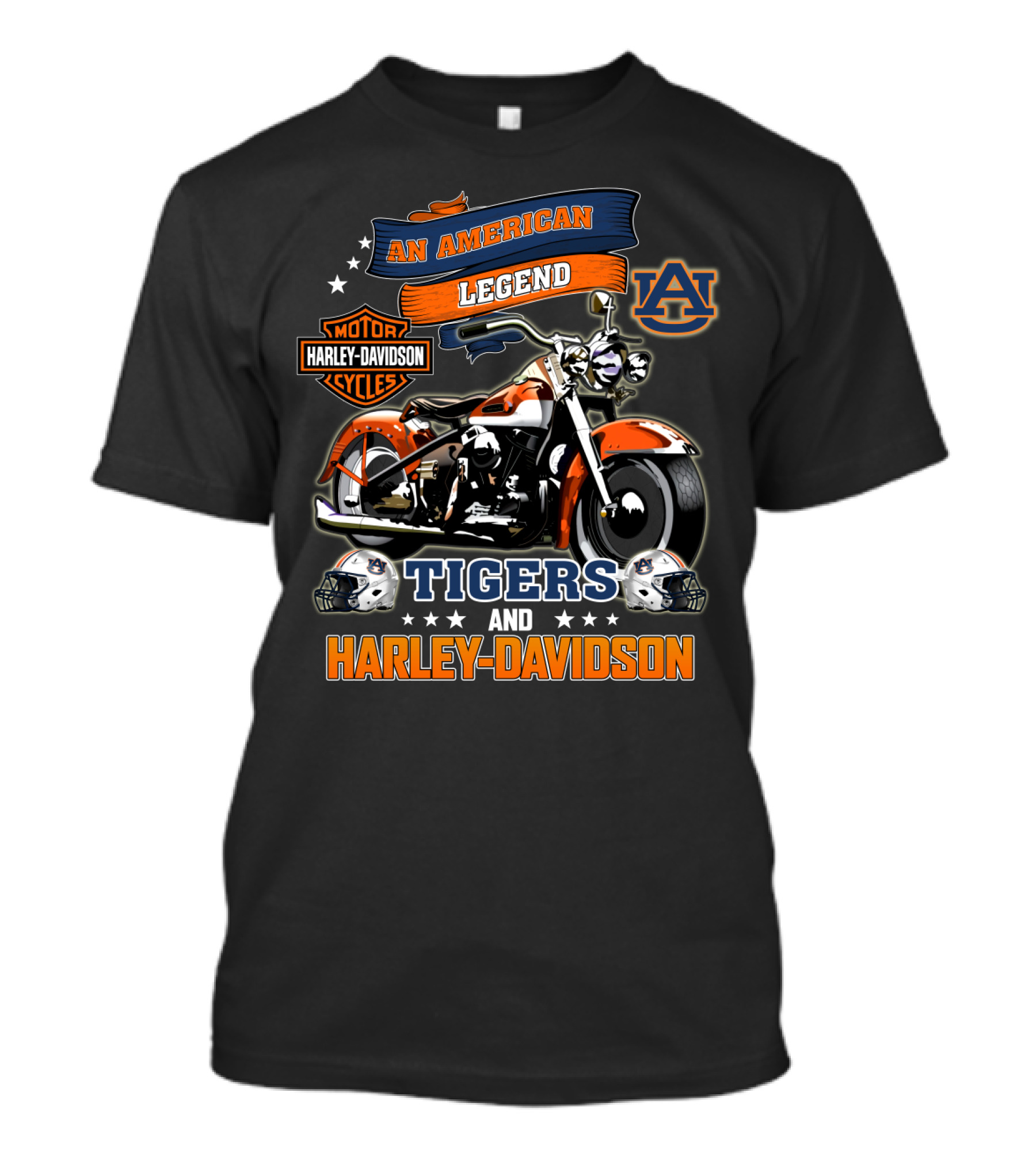 Auburn Tigers An American Legend Harley Davidson Motorcycles T-Shirt